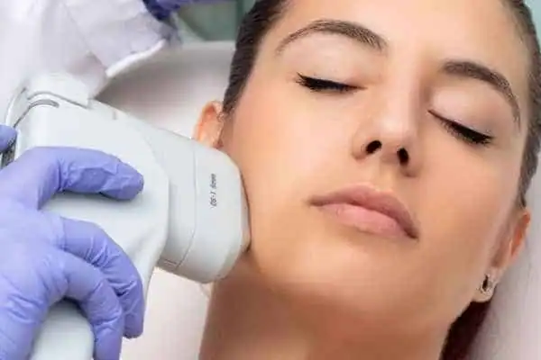 Image of woman having HIFU Felixstowe treatment