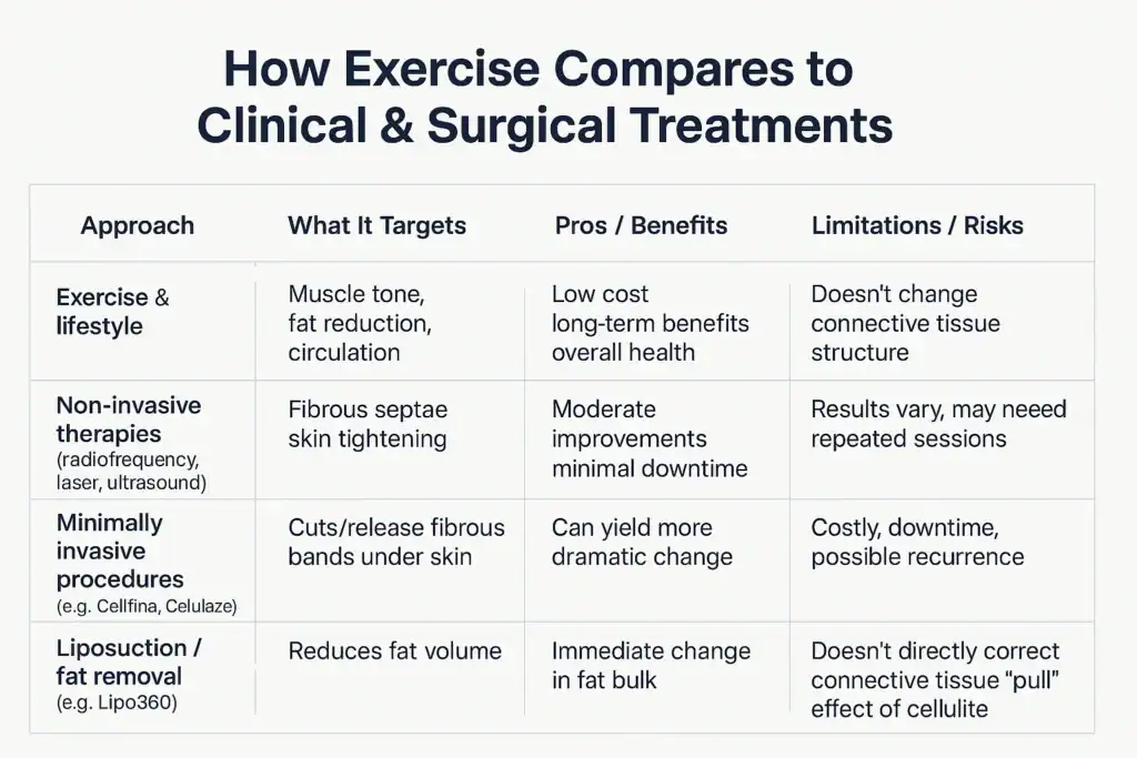 Sculpting Your Bum: Can Toning Exercises Really Reduce Cellulite? 2 How exercise compares to treatments from Lipo 360 Felixstowe