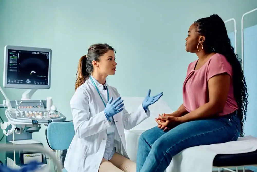 Woman have consultation about vaginal laxity Felixstowe