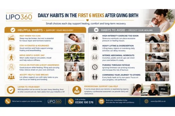 What to Do (and Avoid) in the First 6 Weeks After Giving Birth To Avoid Diastasis Recti 3 First 6 Weeks After Giving Birth To Avoid Diastasis Recti Felixstowe : Daily Habits in the First 6 Weeks After Giving Birth